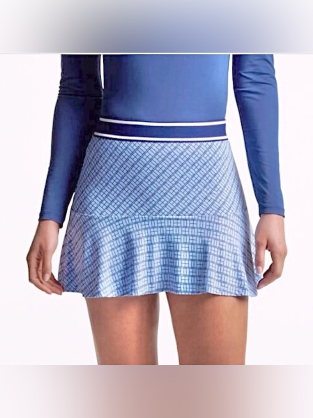 PETER MILLAR Francoise Court Golf Tennis Skort NWT Cottage Blue Womens M
